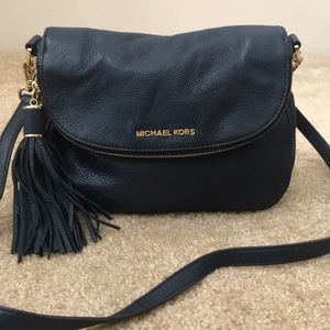 Michael Kors Navy Leather Crossbody